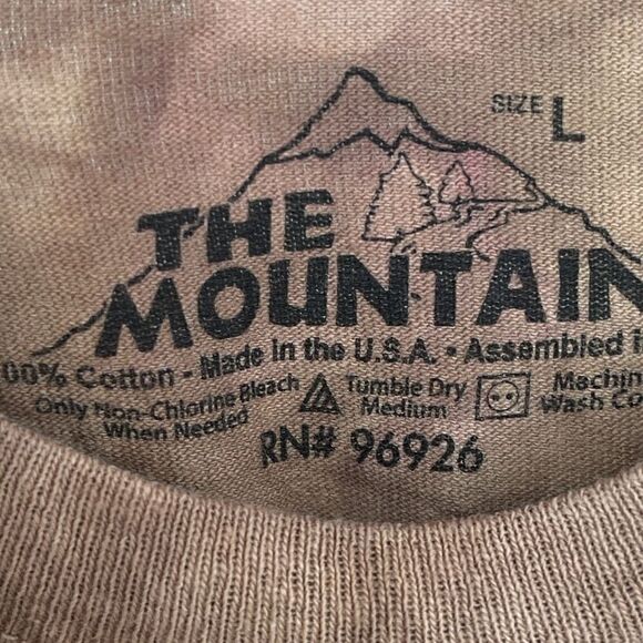 The Mountain Brown Short Sleeve 3D Kitten Cat Face Tie Dye T-Shirt Large - Picture 3 of 4